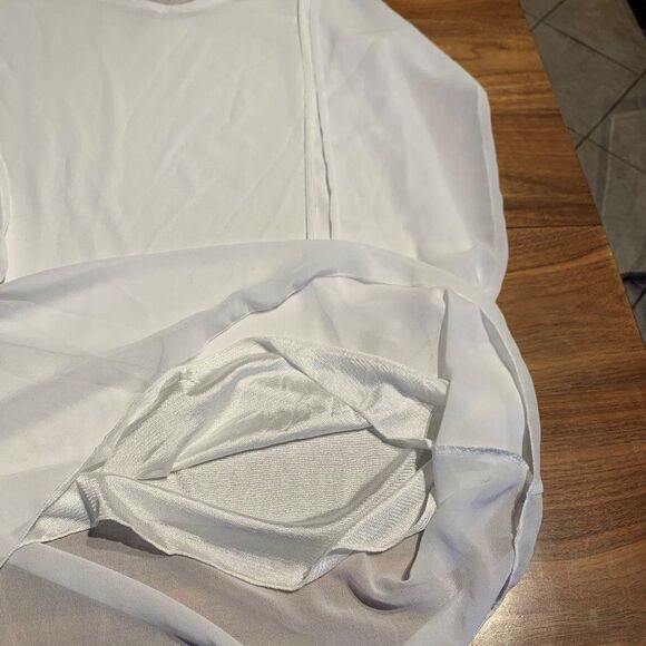 Dress, coverup, knee length, sheer, lined, unstructured, one size - Picture 3 of 16